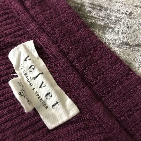 VELVET BY GRAHAM & SPENCER Burgundy Thermal Drape Cardigan. Medium. Women’s. - Picture 5 of 6